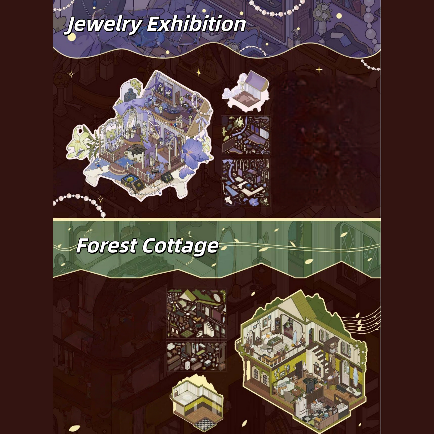 Hideaways 3D Sticker | 2 Cute Miniature Scenes