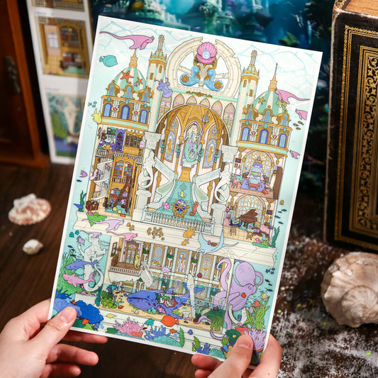 Lost Mermaid Temple 3D Sticker