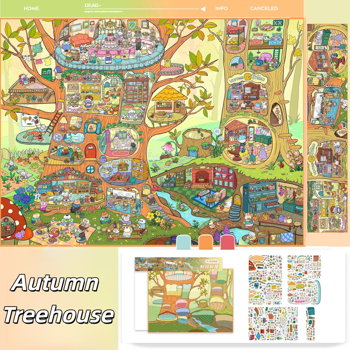 Paperfairy Tale 3D Sticker | 2 Cute Miniature Scenes