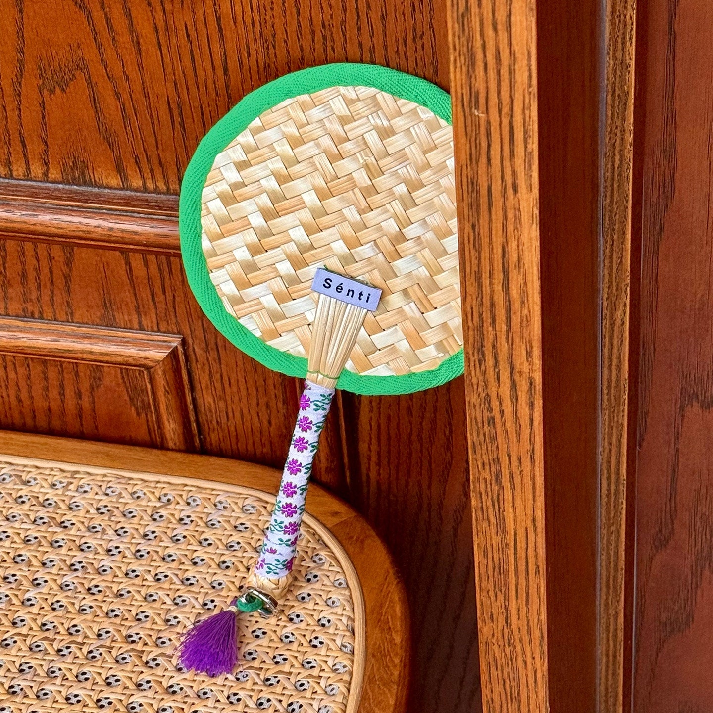 Saigon Lullaby Handwoven Palm Leaf Fan