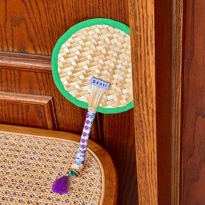 Saigon Lullaby Handwoven Palm Leaf Fan