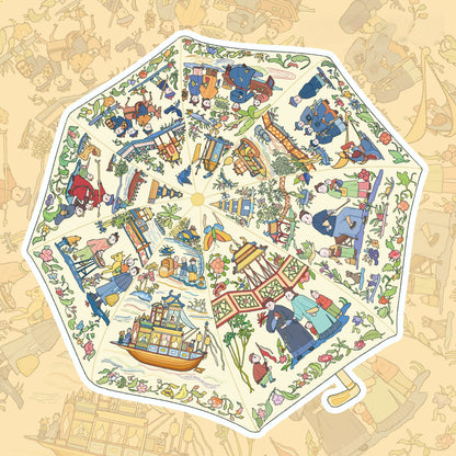 Intangible Cultural Heritage 3D Sticker | 3 Cute Miniature Scenes