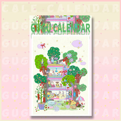 Gugu Calendar 3D Sticker | 2 Cute Miniature Scenes