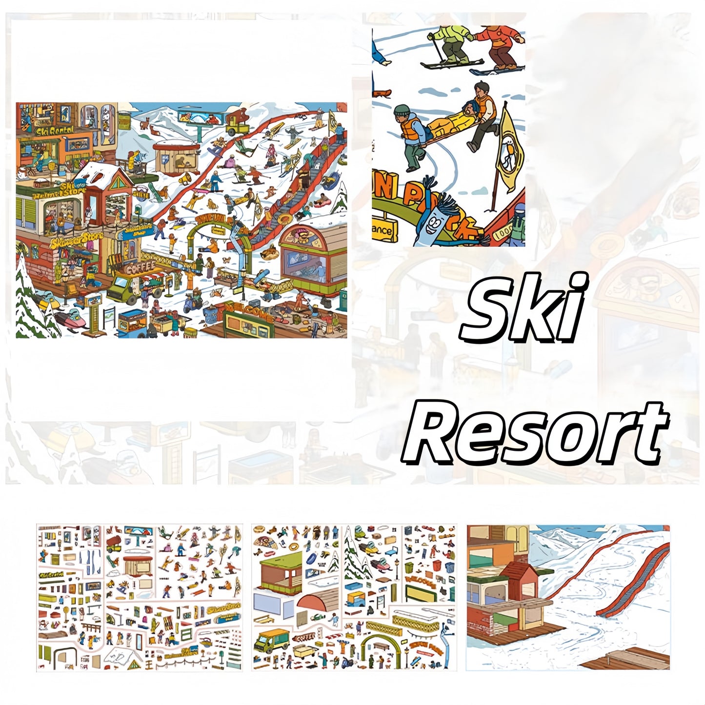 Scenes of Life 3D Sticker | 5 Cute Miniature Scenes