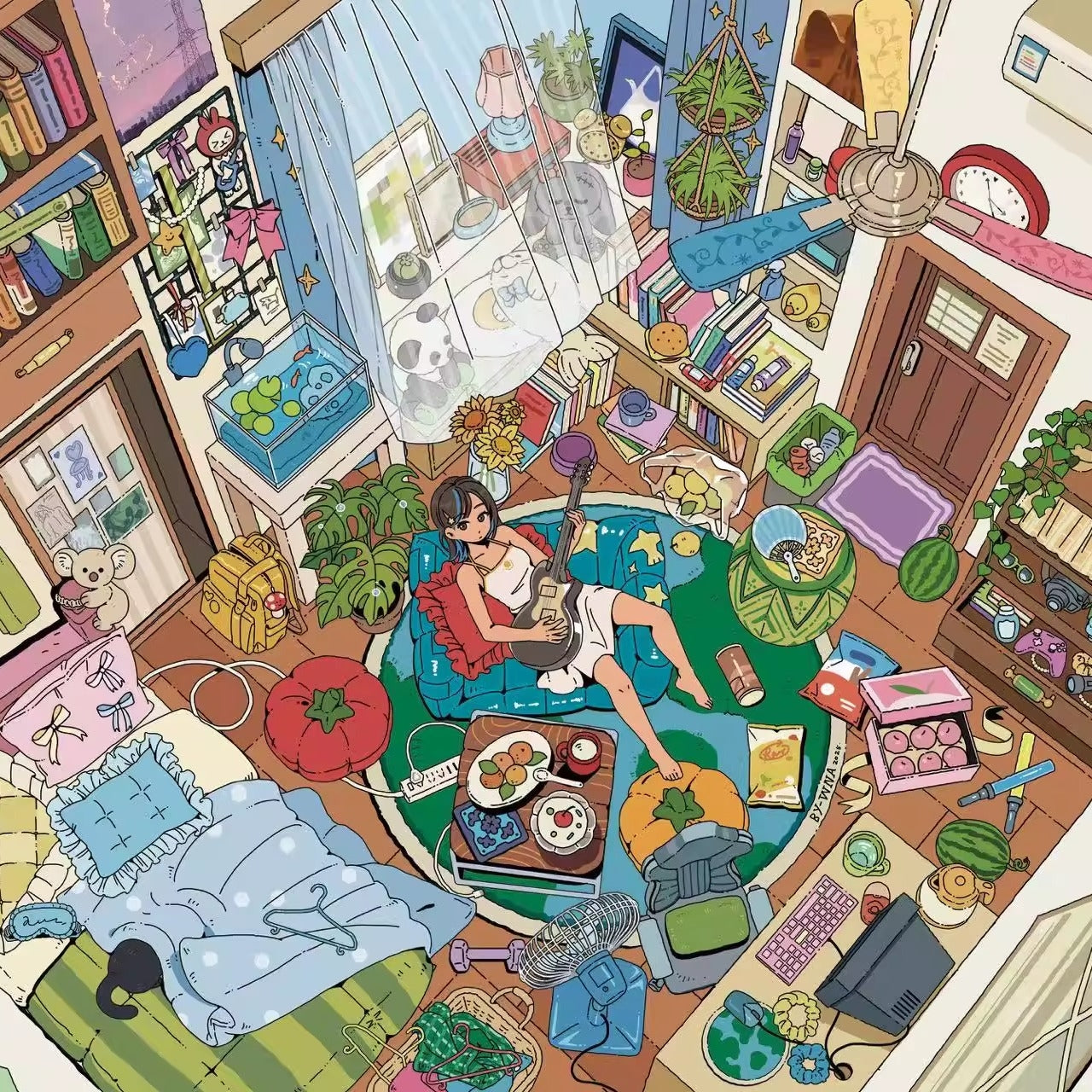 Leisure Life 3D Sticker | 3 Cute Miniature Scenes