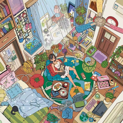 Leisure Life 3D Sticker | 3 Cute Miniature Scenes