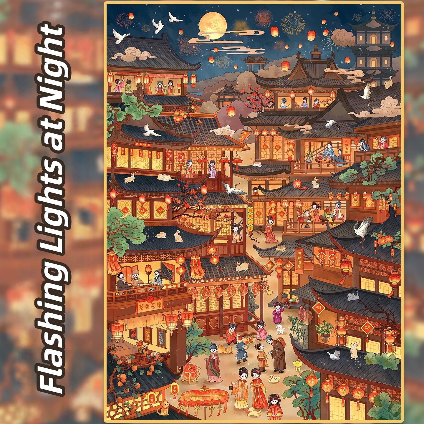 Happy New Year 3D Sticker | 4 Cute Miniature Scenes