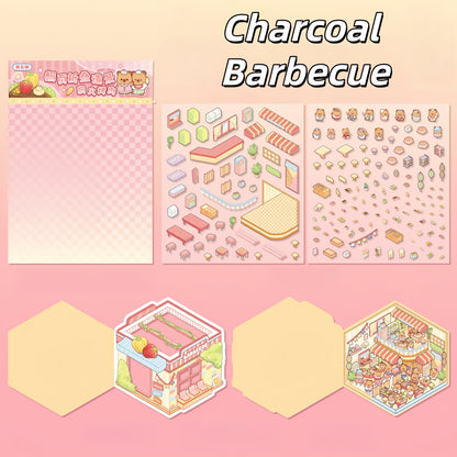 A Taste of Dream 3D Sticker | 4 Cute Miniature Scenes