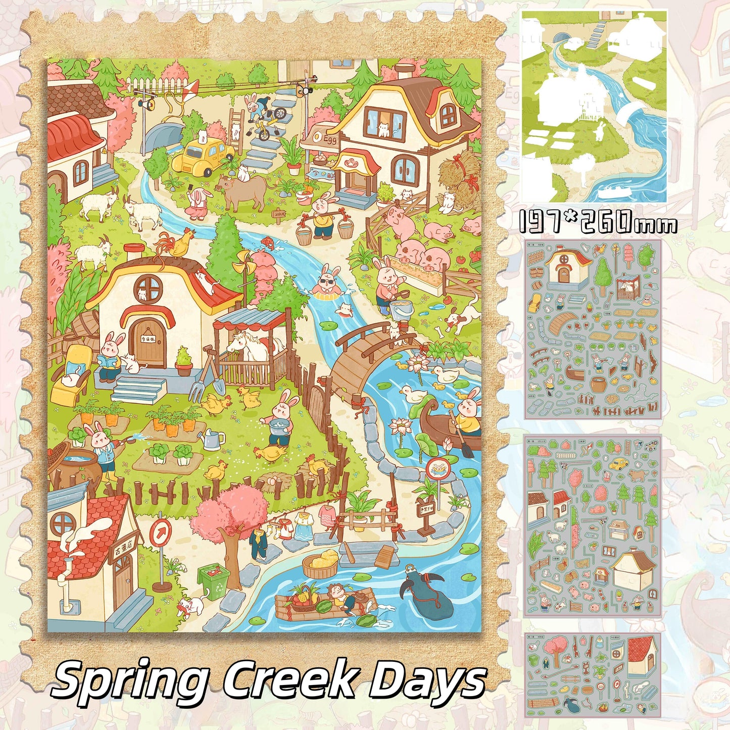 Antu’s Daily 3D Sticker | 4 Cute Miniature Scenes
