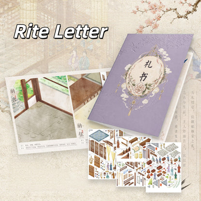 Three Wedding Letters 3D Sticker | 3 Cute Miniature Scenes