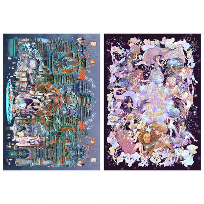 Above Us 3D Sticker | 2 Cute Miniature Scenes