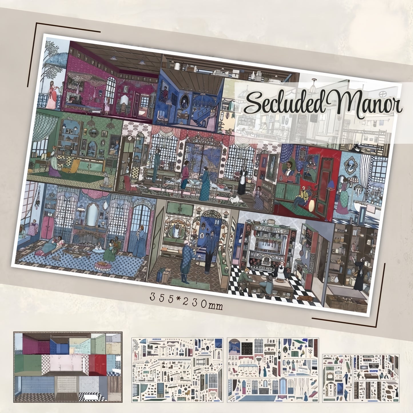 Secret Realms 3D Sticker | 3 Cute Miniature Scenes