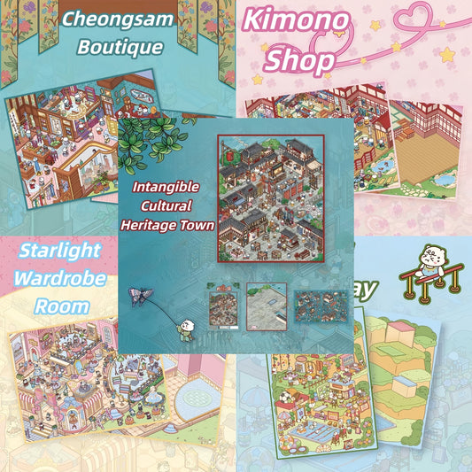 Whimscal Life 3D Sticker | 5 Cute Miniature Scenes