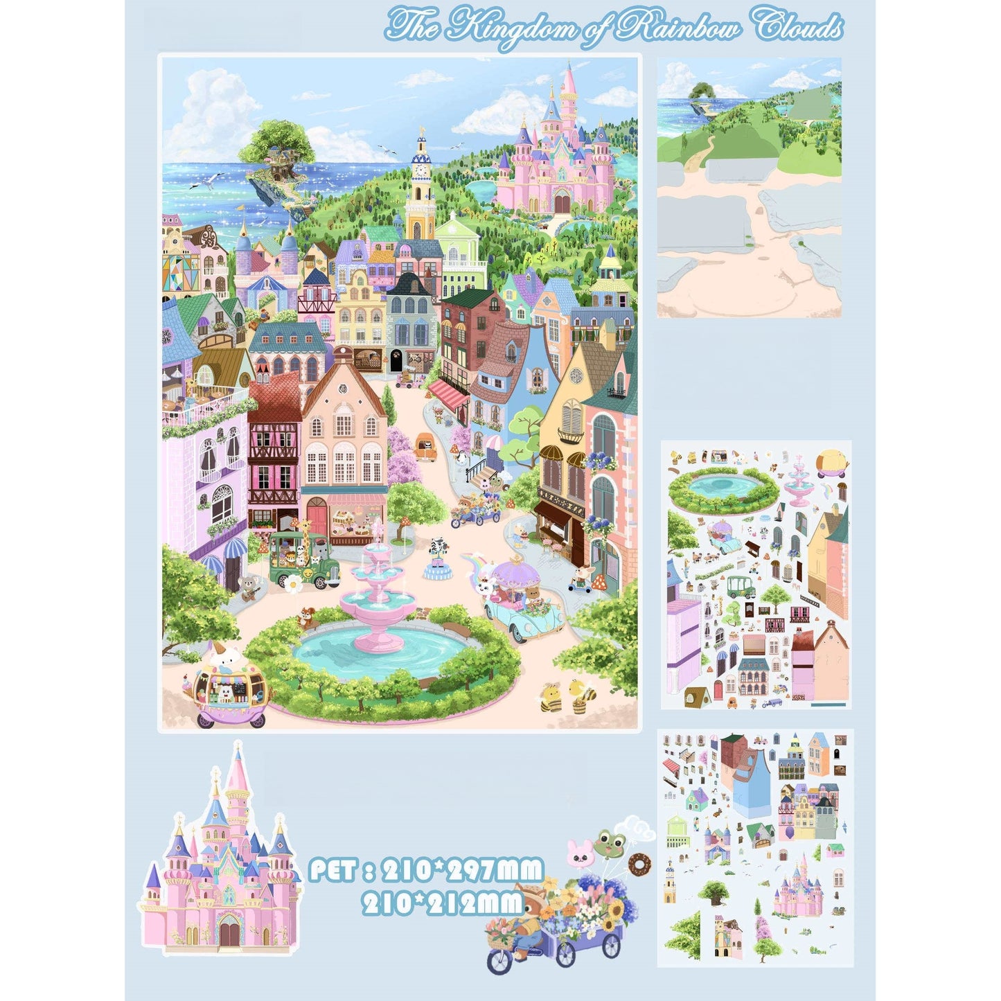 Sweet Seasonal Stories 3D Sticker | 4 Cute Miniature Scenes