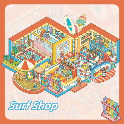 Simulation Management 3D Sticker | 4 Cute Miniature Scenes