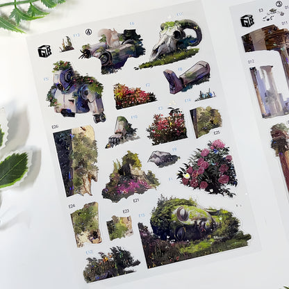 Hope Across Time 3D Sticker | 2 Cute Miniature Scenes