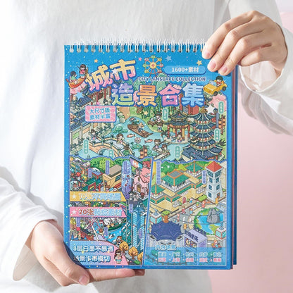 Chinese Cities 3D Sticker Book