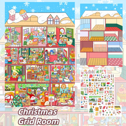 Cubicle Room 3D Sticker | 2 Cute Miniature Scenes