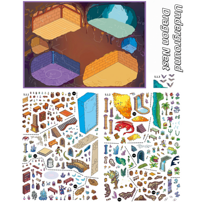 Travel & Adventure Guide 3D Sticker | 4 Cute Miniature Scenes