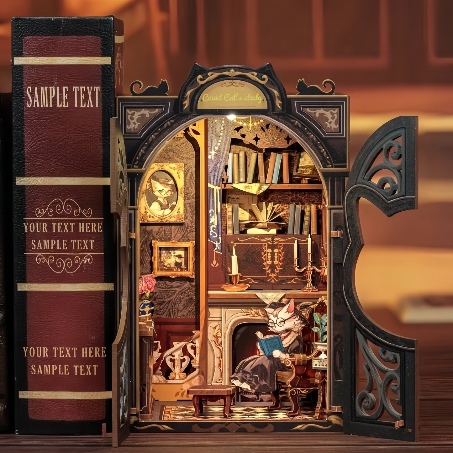 Bookstore Memories Owl Bookshop DIY Miniature House - English Instructions