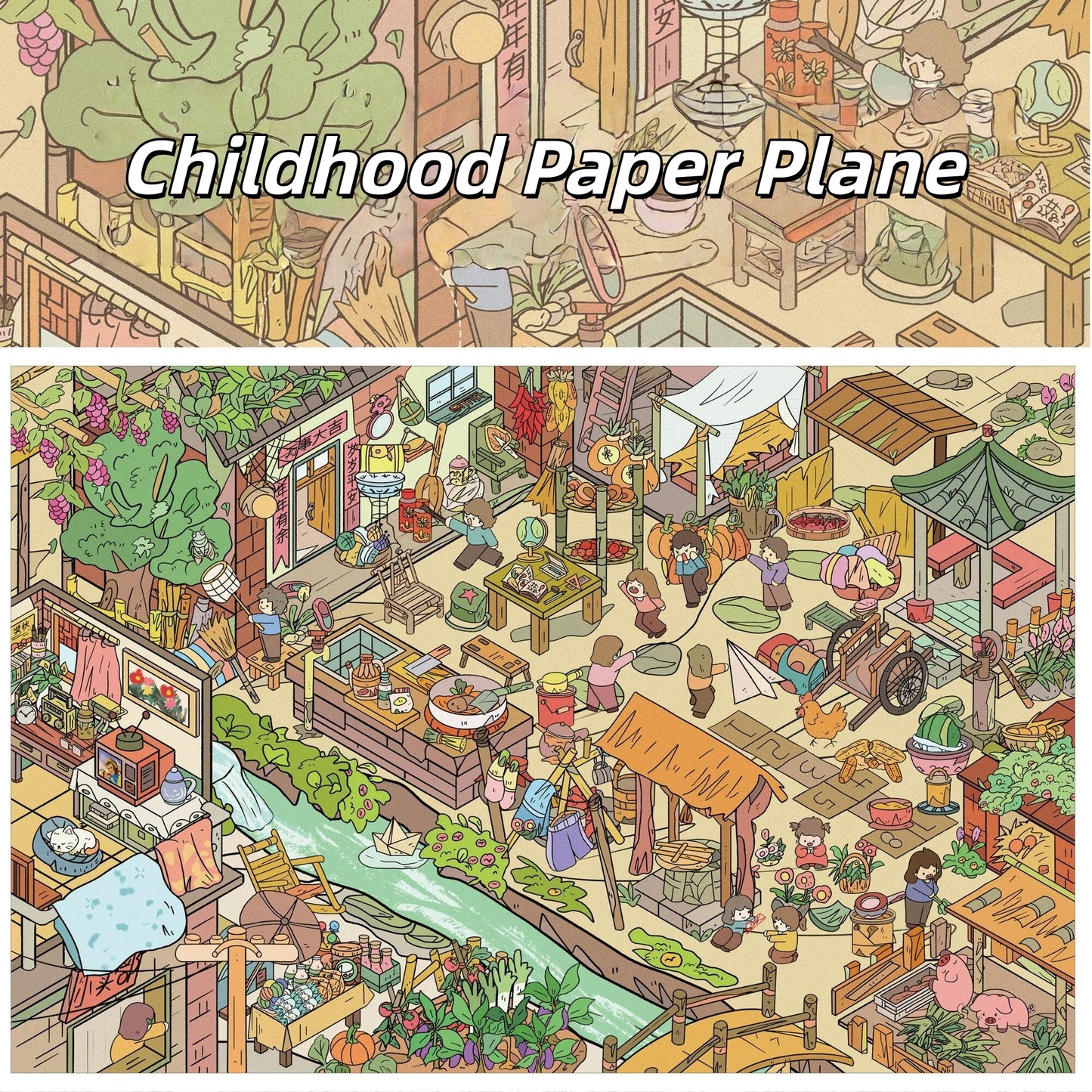 Childhood Tales 3D Sticker | 4 Cute Miniature Scenes