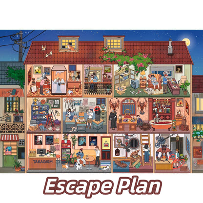 Dreaming and Puzzles 3D Sticker | 2 Cute Miniature Scenes