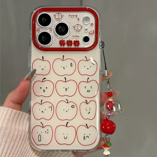 Cute Line Red Apple Acrylic Phone Case