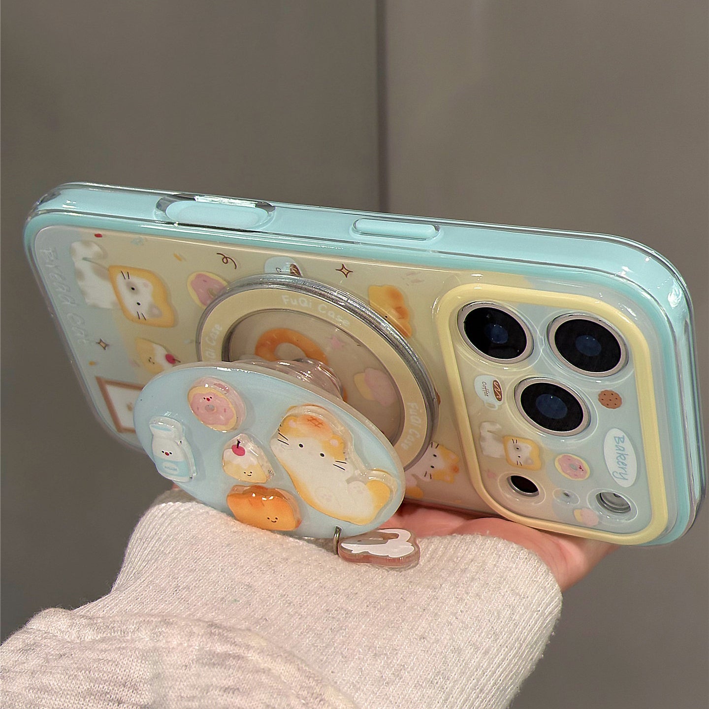 Baker Cat Magnetic Stand Acrylic Phone Case