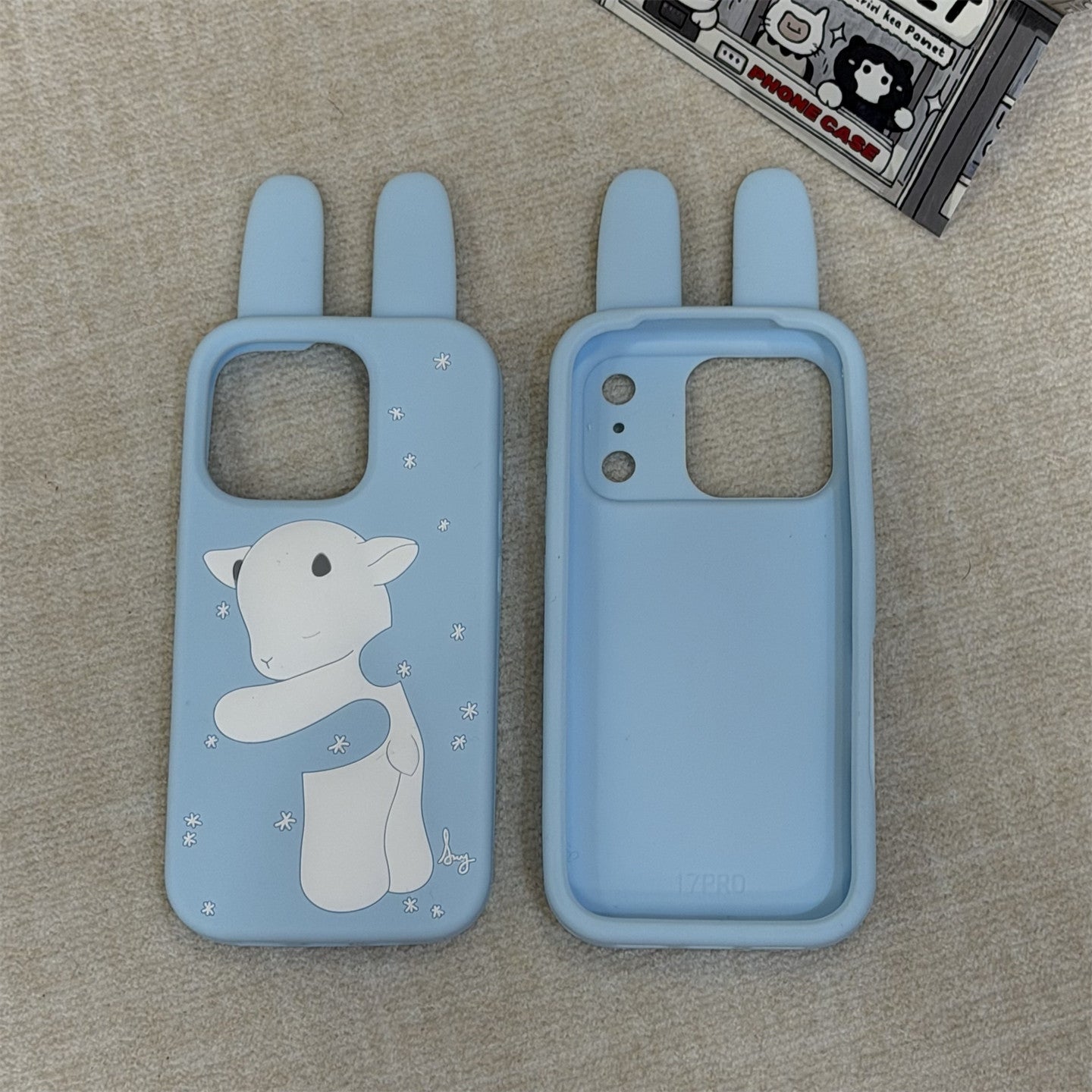 Snowflake Sheep Silicone Phone Case