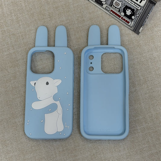 Snowflake Sheep Silicone Phone Case