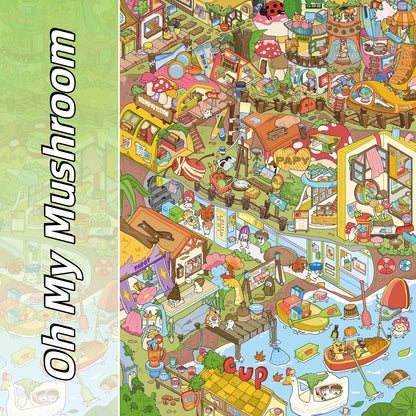 Whimsical Encounters 3D Sticker | 4 Cute Miniature Scenes