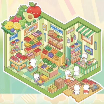 Dream Shop 3D Sticker Book