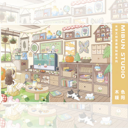 A Pleasant Afternoon 3D Sticker | 2 Cute Miniature Scenes