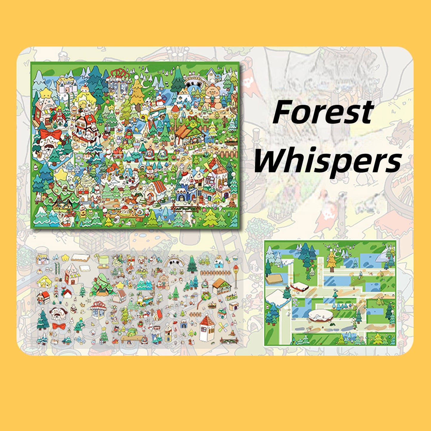 Gathering Glen 3D Sticker | 3 Cute Miniature Scenes