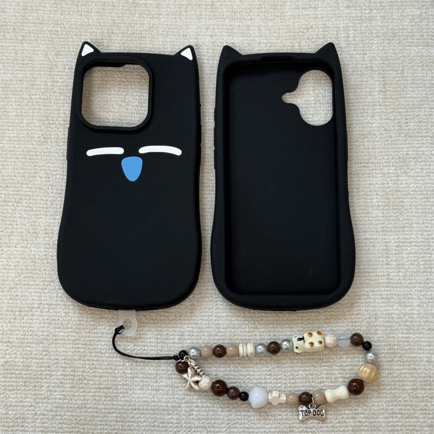 Black Cat Ears Silicone Phone Case