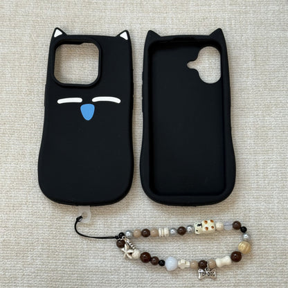 Black Cat Ears Silicone Phone Case