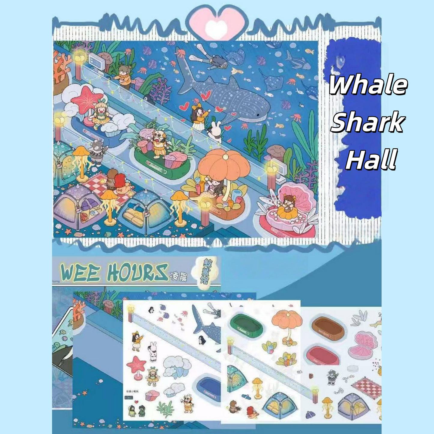 Wee Hours 3D Sticker | 4 Cute Miniature Scenes
