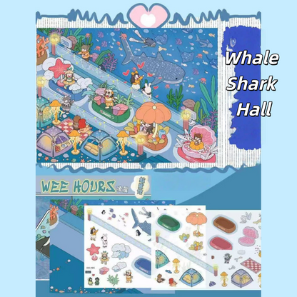 Wee Hours 3D Sticker | 4 Cute Miniature Scenes