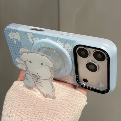 Line Drawing Dog Magnetic Stand Acrylic Phone Case