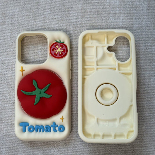 3D Tomato Stand Silicone Phone Case