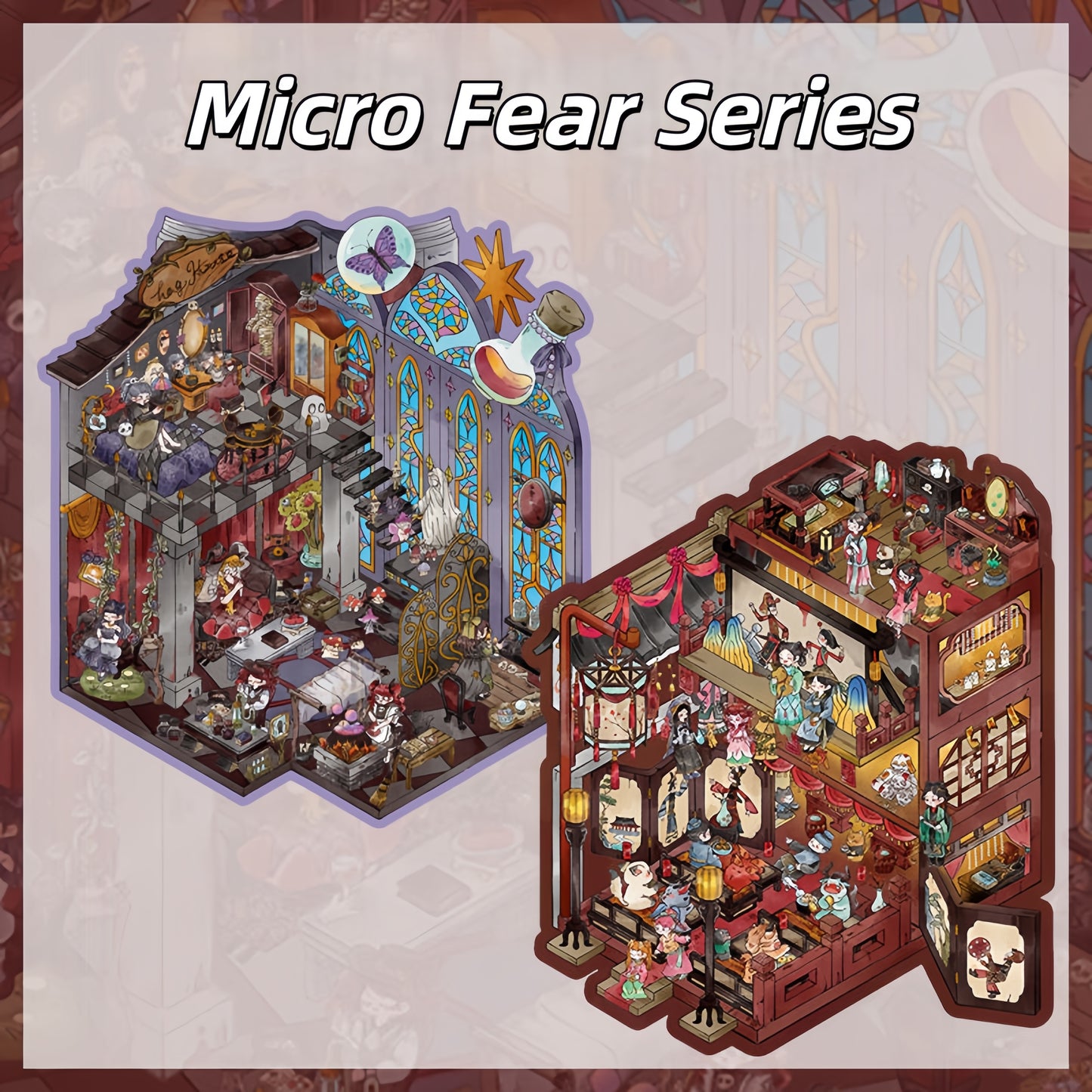 Micro Fear Series 3D Sticker | 2 Cute Miniature Scenes