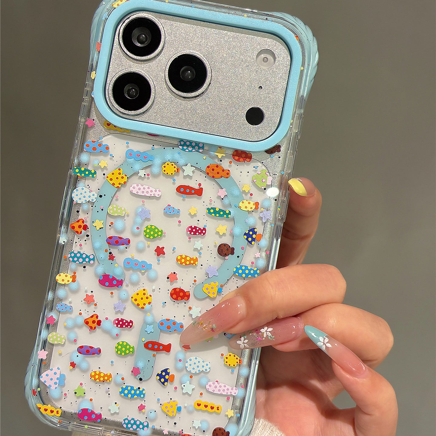 Colorful Fish Schools Acrylic Phone Case