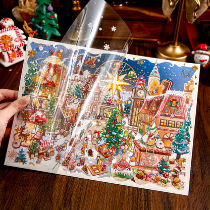 Christmas Gingerbread Town 3D Sticker