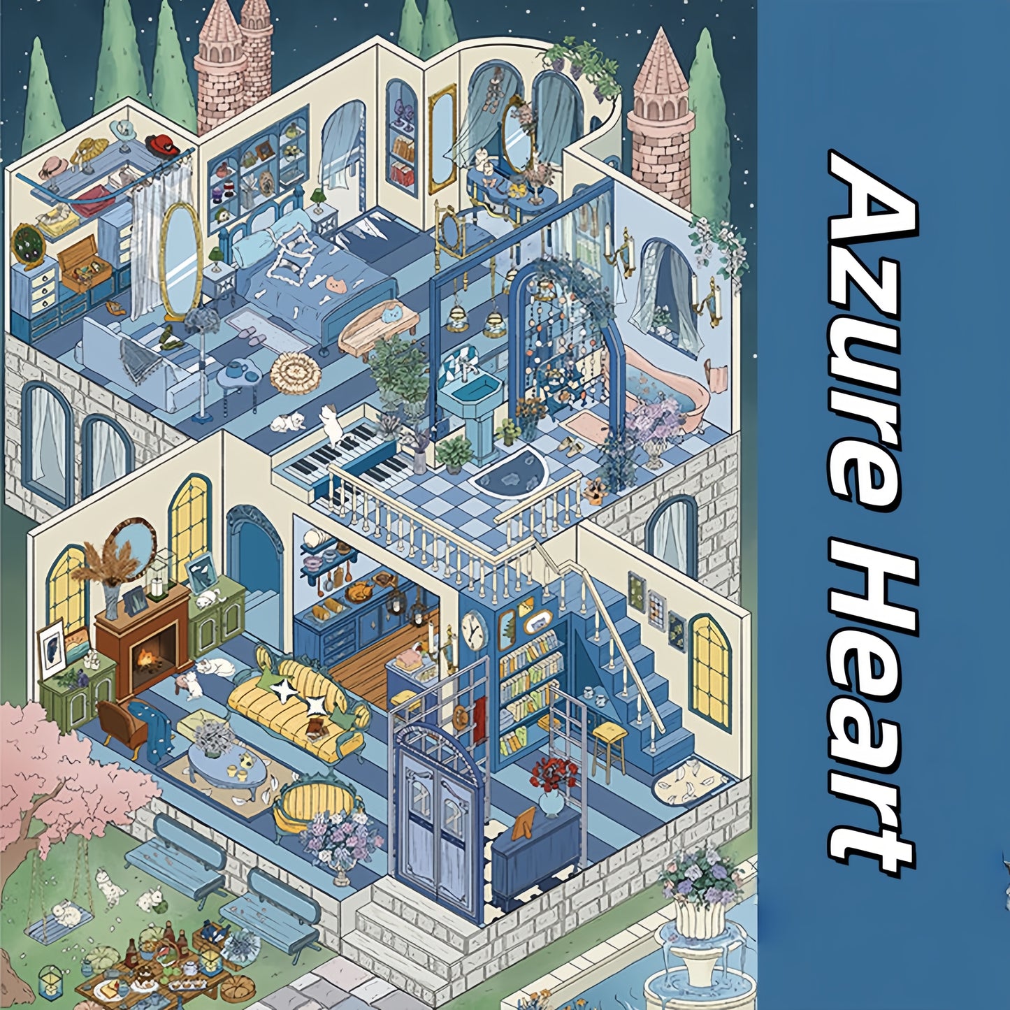 Dreamy Abode 3D Sticker | 2 Cute Miniature Scenes