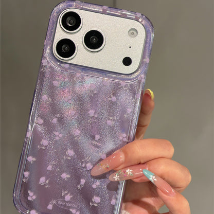 Purple Flowers Acrylic Phone Case