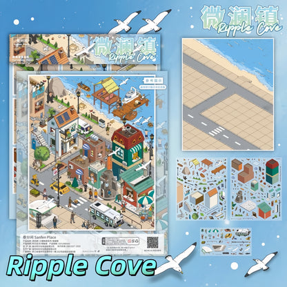 Town Stories 3D Sticker | 6 Cute Miniature Scenes