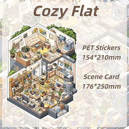 Moving Day 3D Sticker | 3 Cute Miniature Scenes