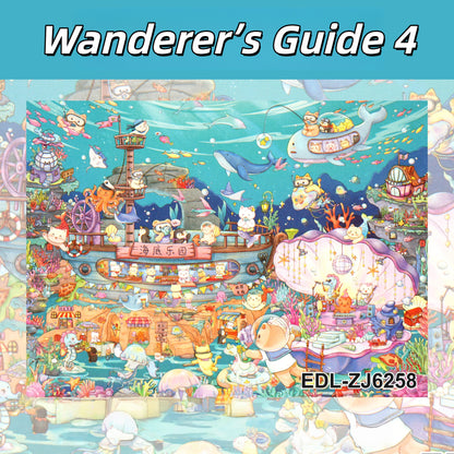 Wanderer’s Guide 3D Sticker | 4 Cute Miniature Scenes