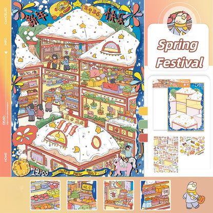 Paperfairy Tale 3D Sticker | 4 Cute Miniature Scenes