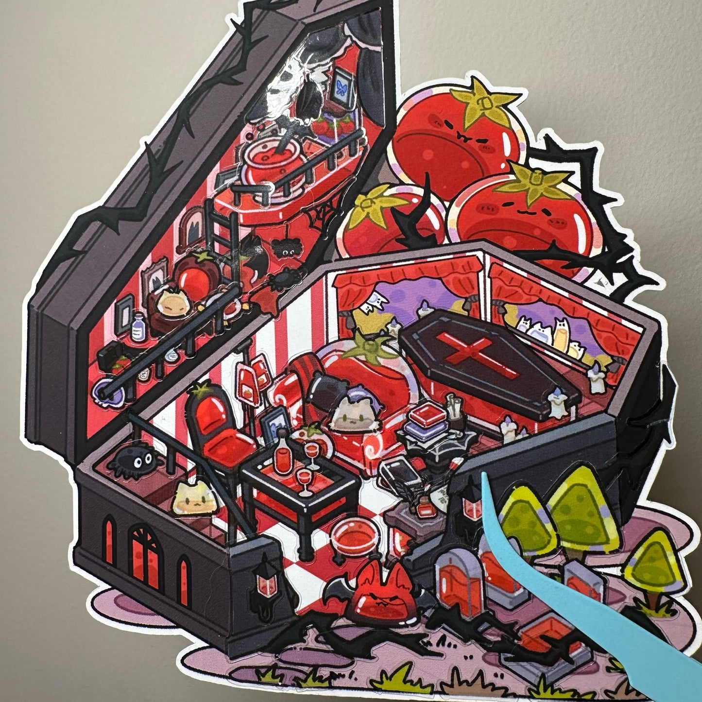 Jelly Cottage 3D Sticker | 2 Cute Miniature Scenes